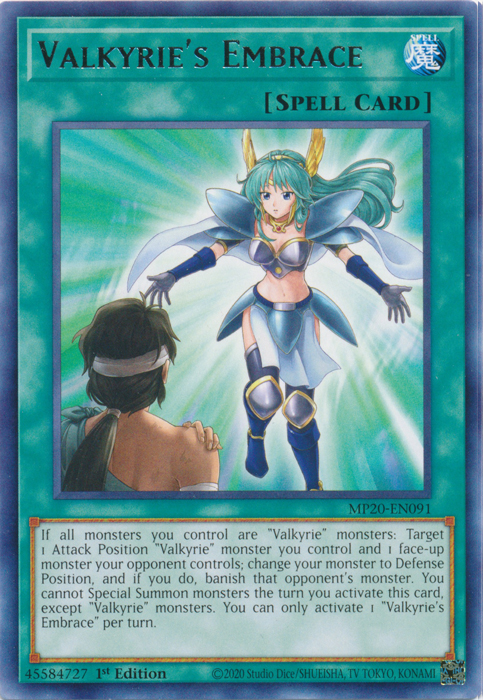 Valkyrie's Embrace [MP20-EN091] Rare Yu-Gi-Oh!