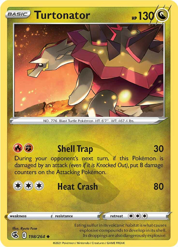 Turtonator (198/264) [Sword & Shield: Fusion Strike] Pokémon