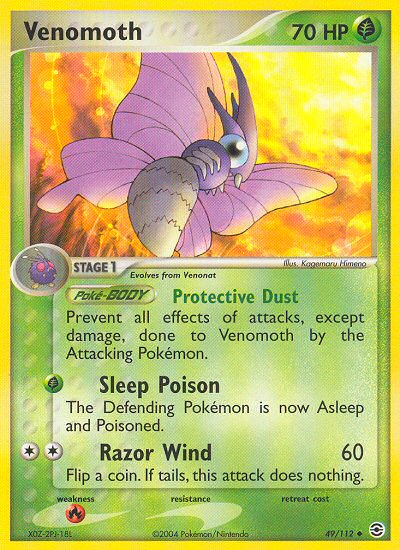 Venomoth (49/112) [EX: FireRed & LeafGreen] Pokémon