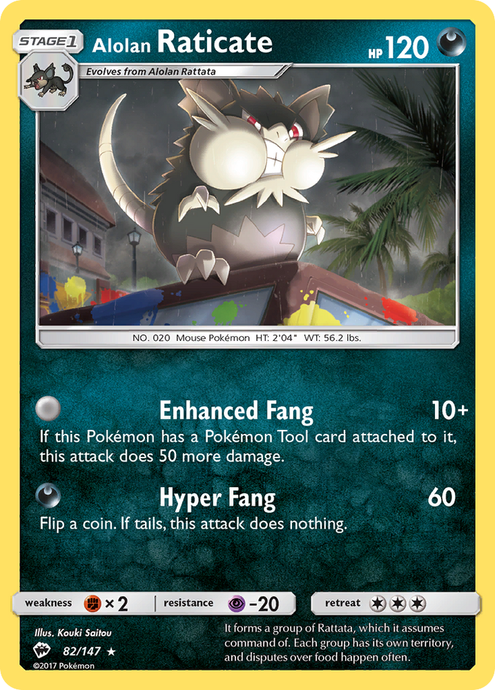 Alolan Raticate (82/147) [Sun & Moon: Burning Shadows] Pokémon