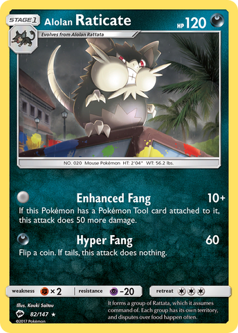 Alolan Raticate (82/147) [Sun & Moon: Burning Shadows] Pokémon