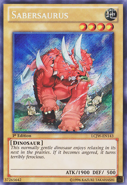 Sabersaurus [LCJW-EN143] Secret Rare Yu-Gi-Oh!