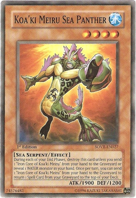 Koa'ki Meiru Sea Panther [SOVR-EN027] Common - Yugioh Cards For Your TCG Needs! Yu-Gi-Oh!