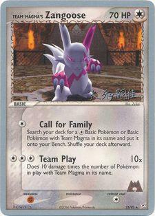 Team Magma's Zangoose (23/95) (Magma Spirit - Tsuguyoshi Yamato) [World Championships 2004] Pokémon