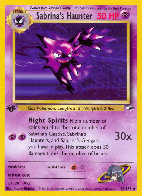 Sabrina's Haunter (58/132) [Gym Heroes 1st Edition] Pokémon