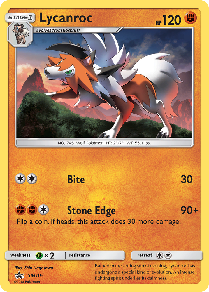 Lycanroc (SM105) [Sun & Moon: Black Star Promos] Pokémon