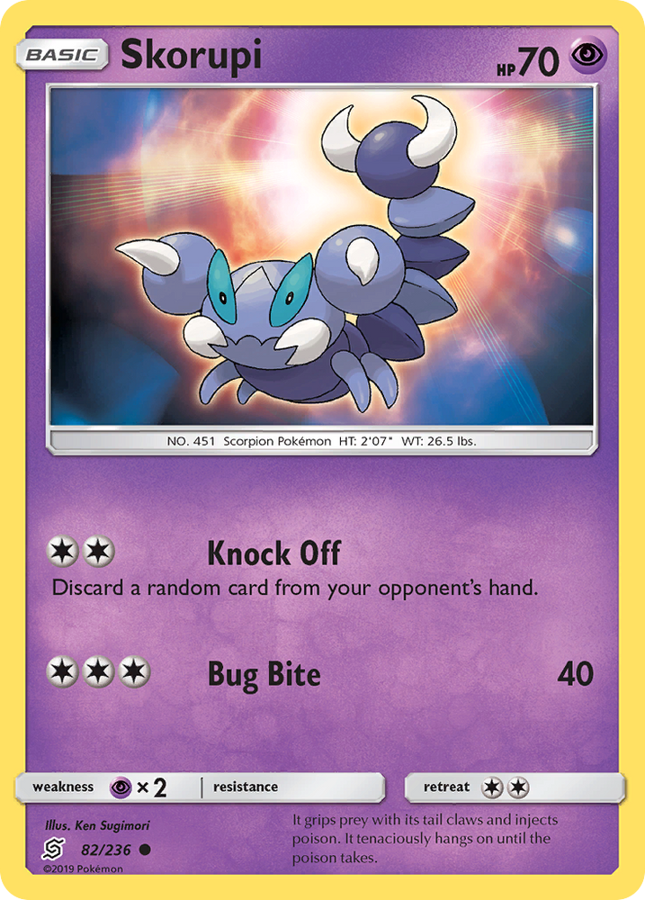 Skorupi (82/236) [Sun & Moon: Unified Minds] Pokémon