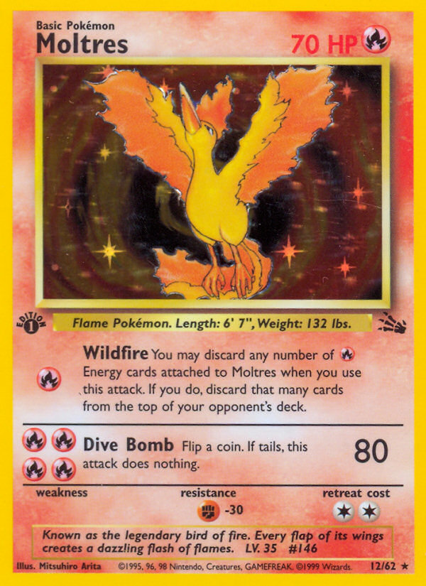 Moltres (12/62) [Fossil 1st Edition] Pokémon