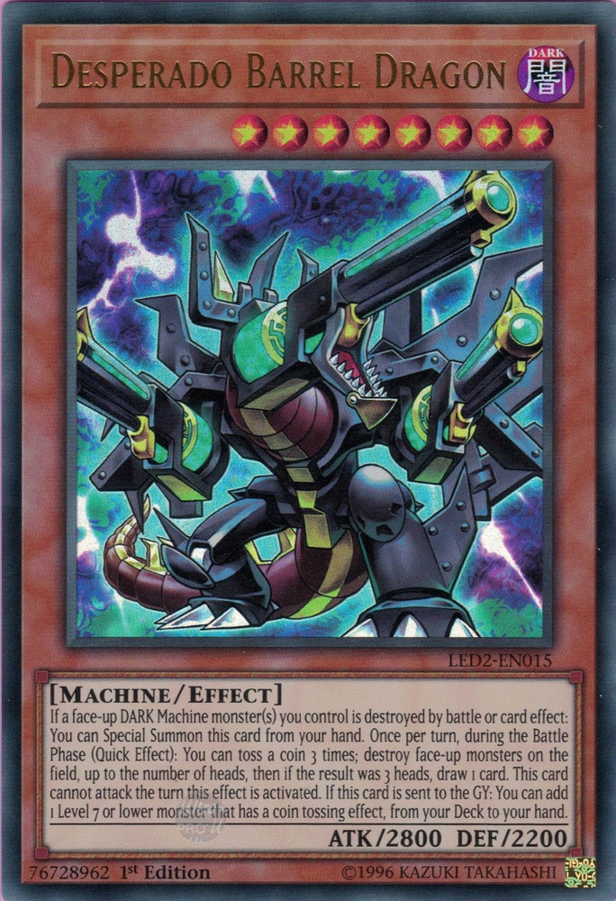Desperado Barrel Dragon [LED2-EN015] Ultra Rare Yu-Gi-Oh!