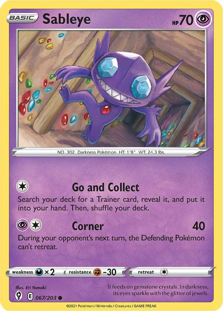 Sableye (067/203) [Sword & Shield: Evolving Skies] Pokémon