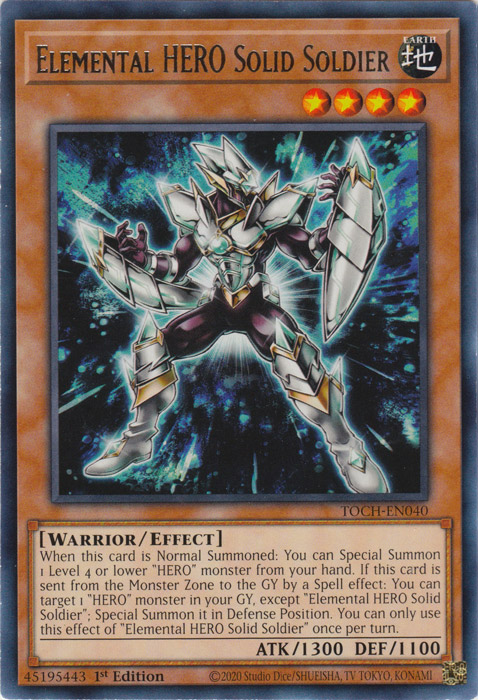 Elemental Hero Solid Soldier [TOCH-EN040] Rare Yu-Gi-Oh!