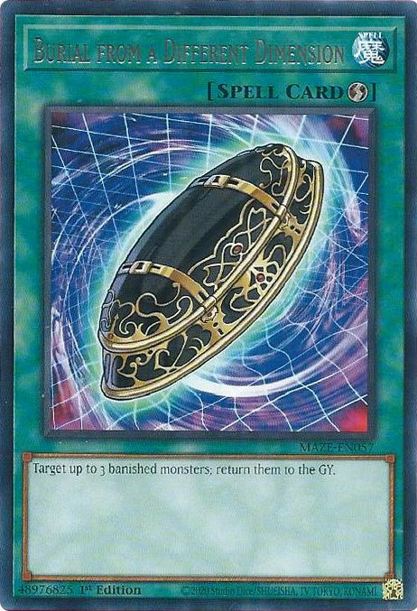 Burial from a Different Dimension [MAZE-EN057] Rare Yu-Gi-Oh!