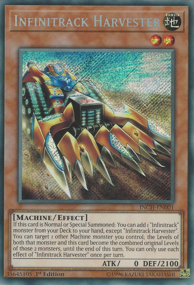 Infinitrack Harvester [INCH-EN001] Secret Rare Yu-Gi-Oh!