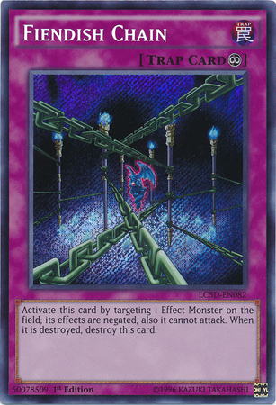 Fiendish Chain [LC5D-EN082] Secret Rare Yu-Gi-Oh!