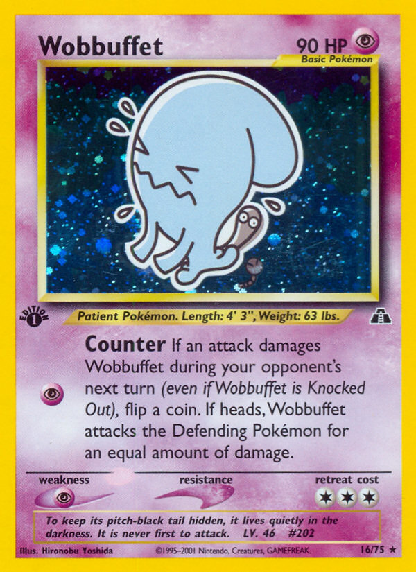 Wobbuffet (16/75) [Neo Discovery 1st Edition] Pokémon