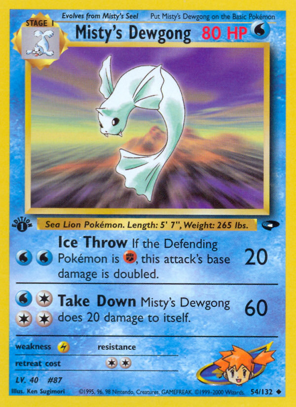 Misty's Dewgong (54/132) [Gym Challenge 1st Edition] Pokémon