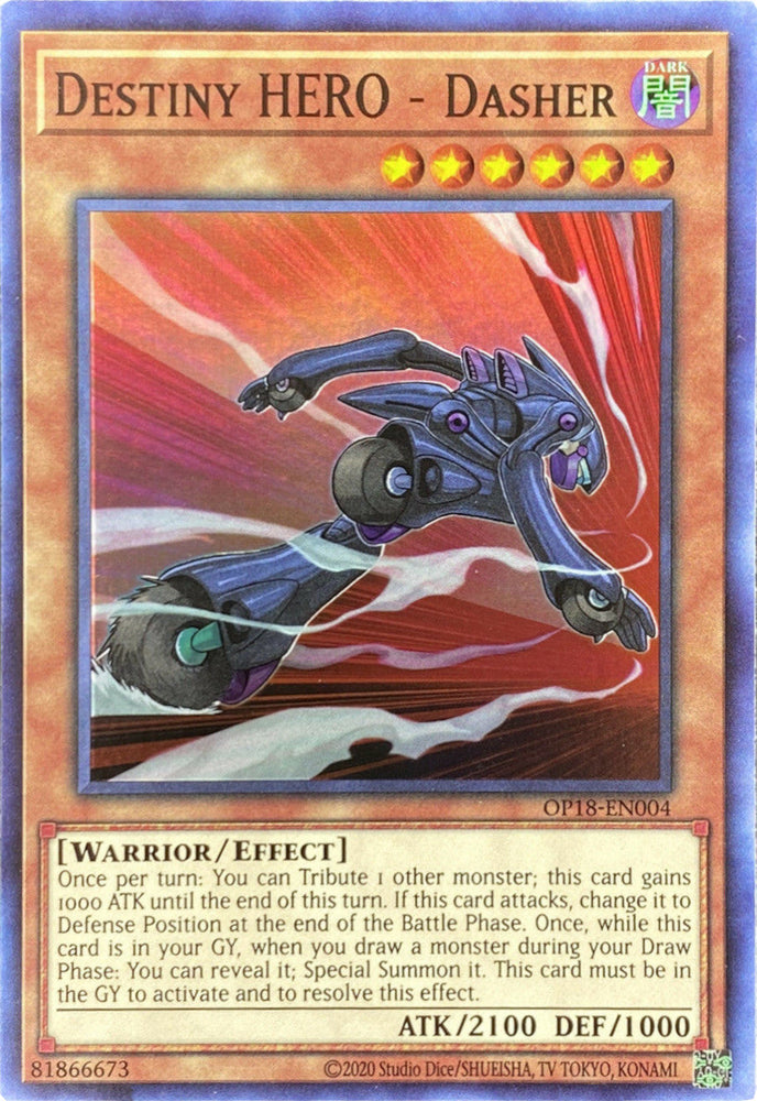 Destiny HERO - Dasher [OP18-EN004] Super Rare Yu-Gi-Oh!