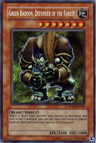 Green Baboon, Defender of the Forest [RP02-EN099] Secret Rare Yu-Gi-Oh!