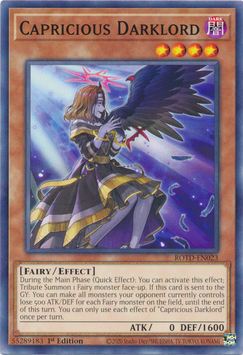 Capricious Darklord [ROTD-EN023] Common Yu-Gi-Oh!