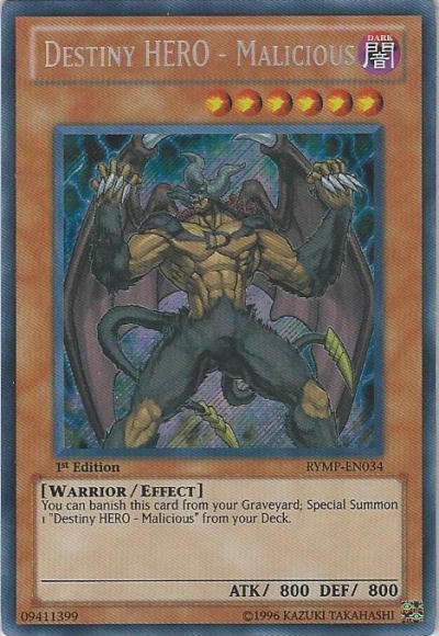 Destiny HERO - Malicious [RYMP-EN034] Secret Rare Yu-Gi-Oh!