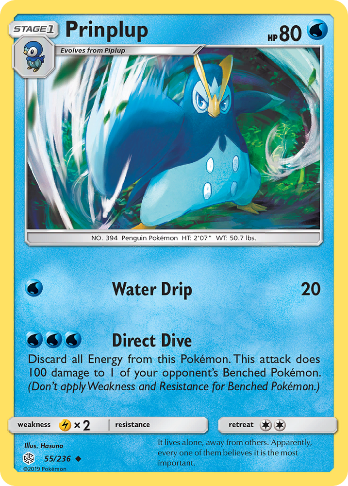 Prinplup (55/236) [Sun & Moon: Cosmic Eclipse] Pokémon
