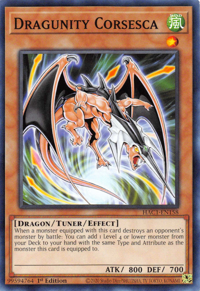 Dragunity Corsesca [HAC1-EN158] Common Yu-Gi-Oh!
