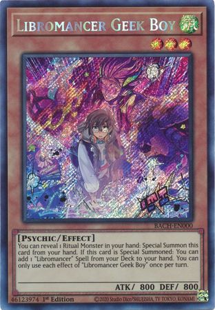 Libromancer Geek Boy [BACH-EN000] Secret Rare Yu-Gi-Oh!