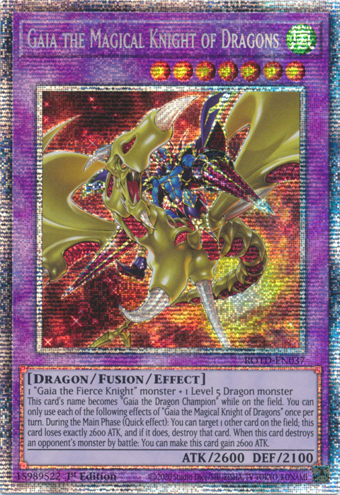 Gaia the Magical Knight of Dragons [ROTD-EN037] Starlight Rare Yu-Gi-Oh!