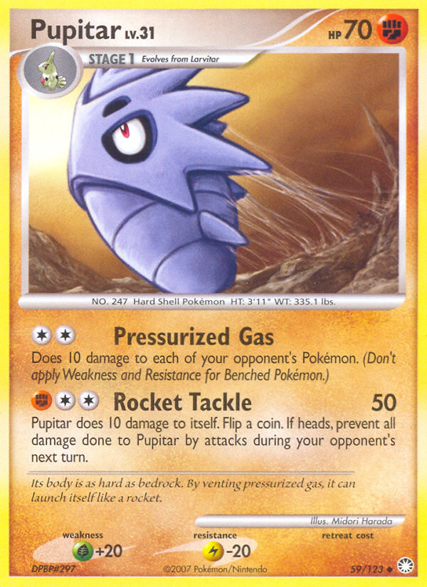 Pupitar (59/123) [Diamond & Pearl: Mysterious Treasures] Pokémon