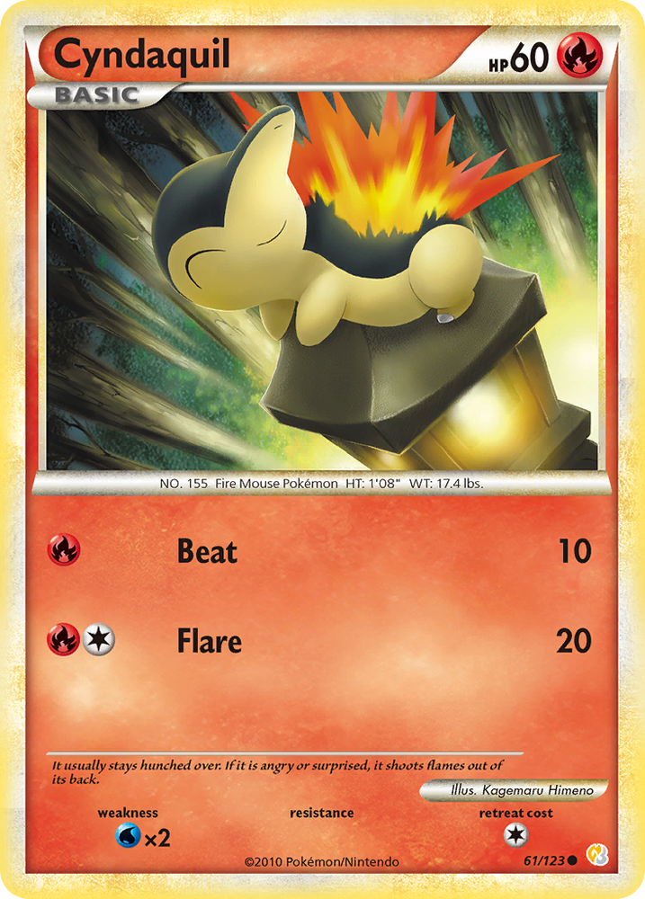 Cyndaquil (61/123) [HeartGold & SoulSilver: Base Set] Pokémon