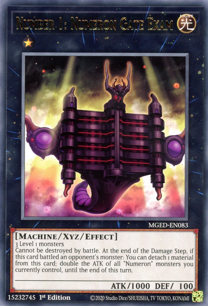 Number 1: Numeron Gate Ekam [MGED-EN083] Rare Yu-Gi-Oh!