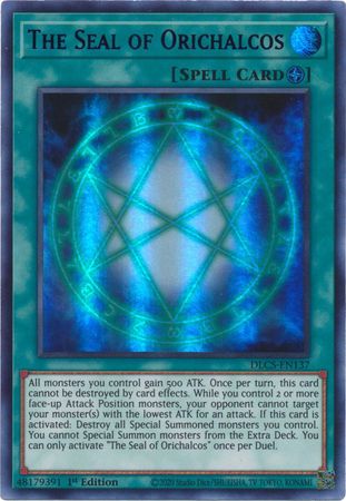The Seal of Orichalcos (Blue) [DLCS-EN137] Ultra Rare Yu-Gi-Oh!