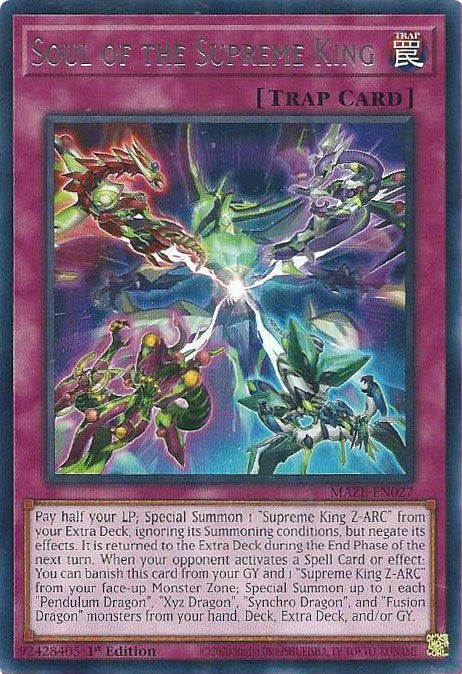 Soul of the Supreme King [MAZE-EN027] Rare Yu-Gi-Oh!