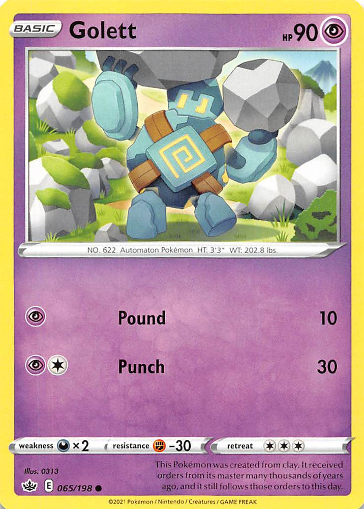 Golett (065/198) [Sword & Shield: Chilling Reign] Pokémon