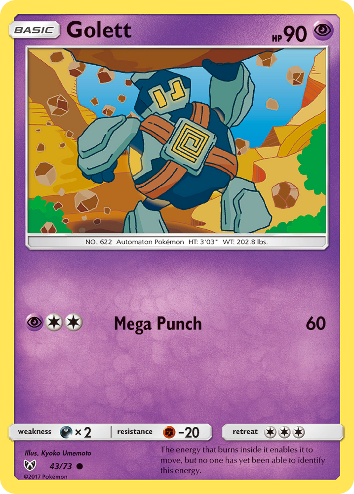 Golett (43/73) [Sun & Moon: Shining Legends] Pokémon