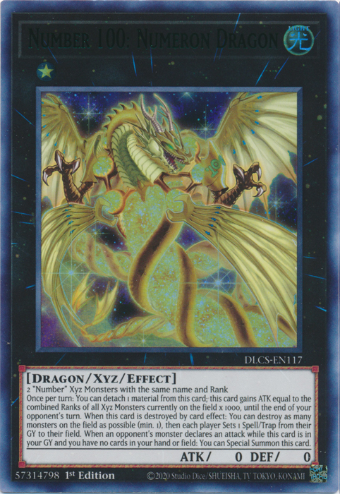 Number 100: Numeron Dragon (Green) [DLCS-EN117] Ultra Rare Yu-Gi-Oh!