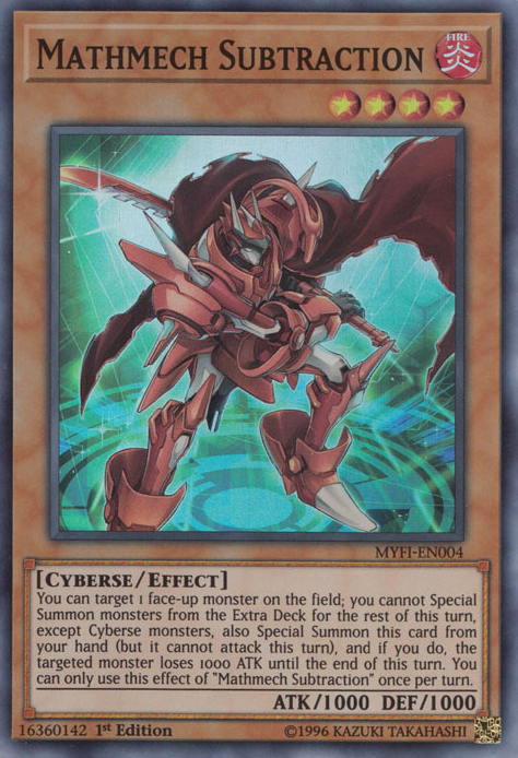 Mathmech Subtraction [MYFI-EN004] Super Rare Yu-Gi-Oh!