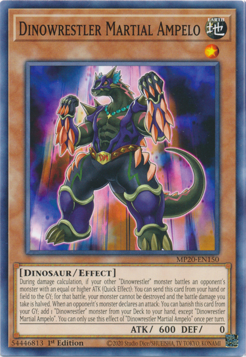 Dinowrestler Martial Ampelo [MP20-EN150] Common Yu-Gi-Oh!