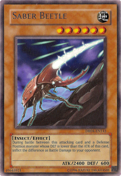 Saber Beetle [DR04-EN143] Rare Yu-Gi-Oh!