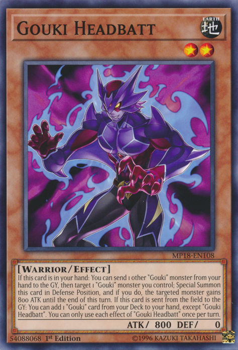 Gouki Headbatt [MP18-EN108] Common Yu-Gi-Oh!
