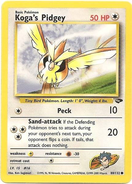 Koga's Pidgey (80/132) [Gym Challenge Unlimited] Pokémon