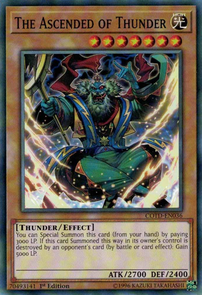 The Ascended of Thunder [COTD-EN036] Short Print Yu-Gi-Oh!