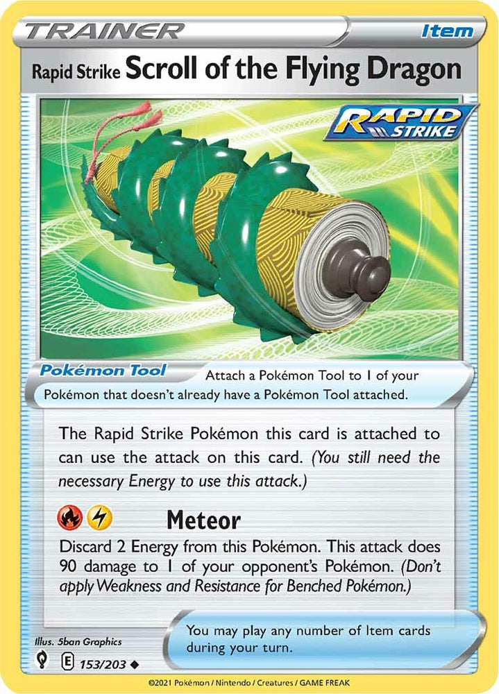 Rapid Strike Scroll of the Flying Dragon (153/203) [Sword & Shield: Evolving Skies] Pokémon
