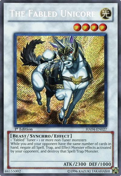 The Fabled Unicore [HA04-EN027] Secret Rare Yu-Gi-Oh!