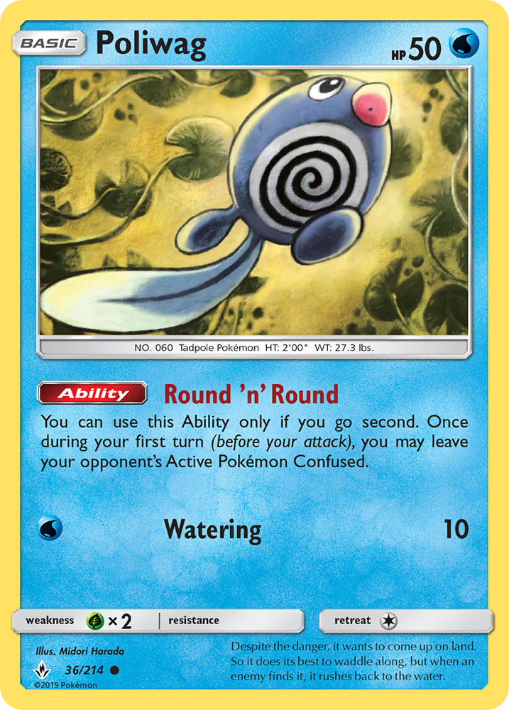Poliwag (36/214) [Sun & Moon: Unbroken Bonds] Pokémon