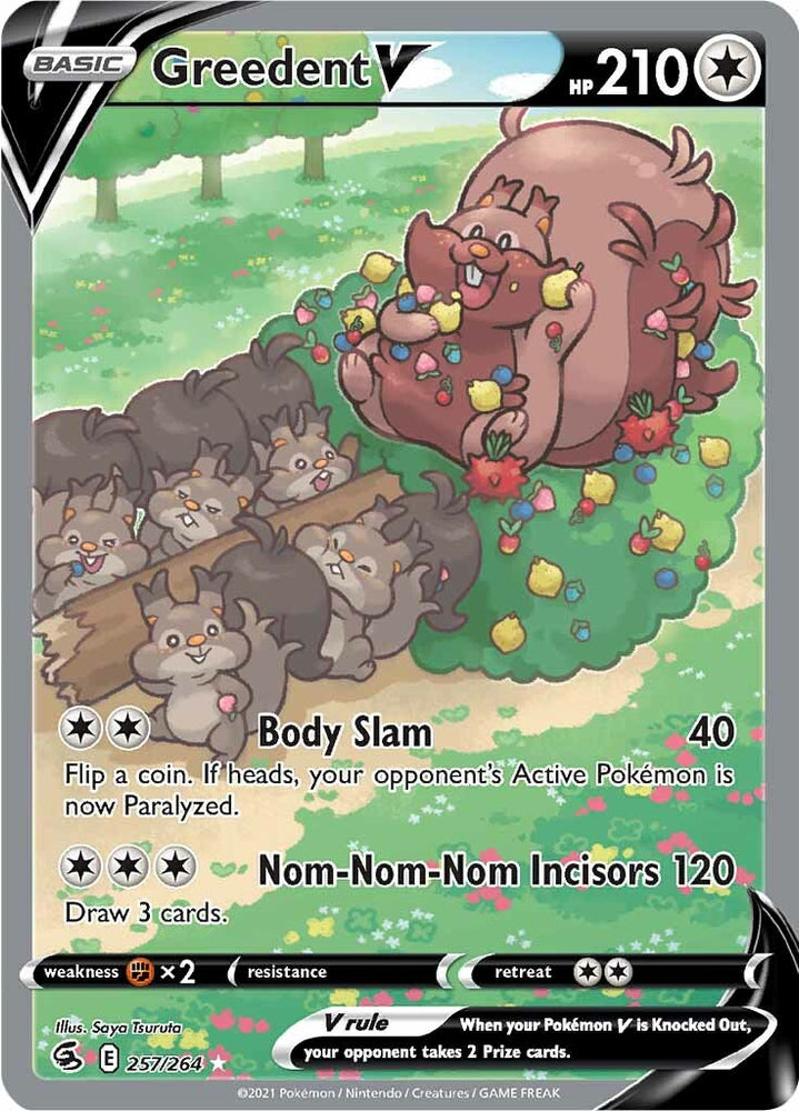 Greedent V (257/264) [Sword & Shield: Fusion Strike] Pokémon