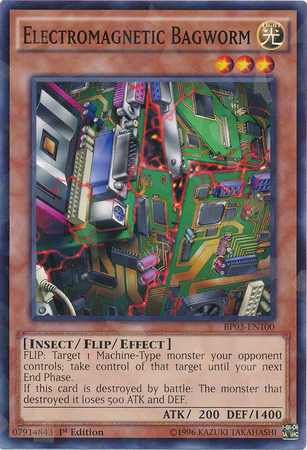 Electromagnetic Bagworm [BP03-EN100] Shatterfoil Rare Yu-Gi-Oh!