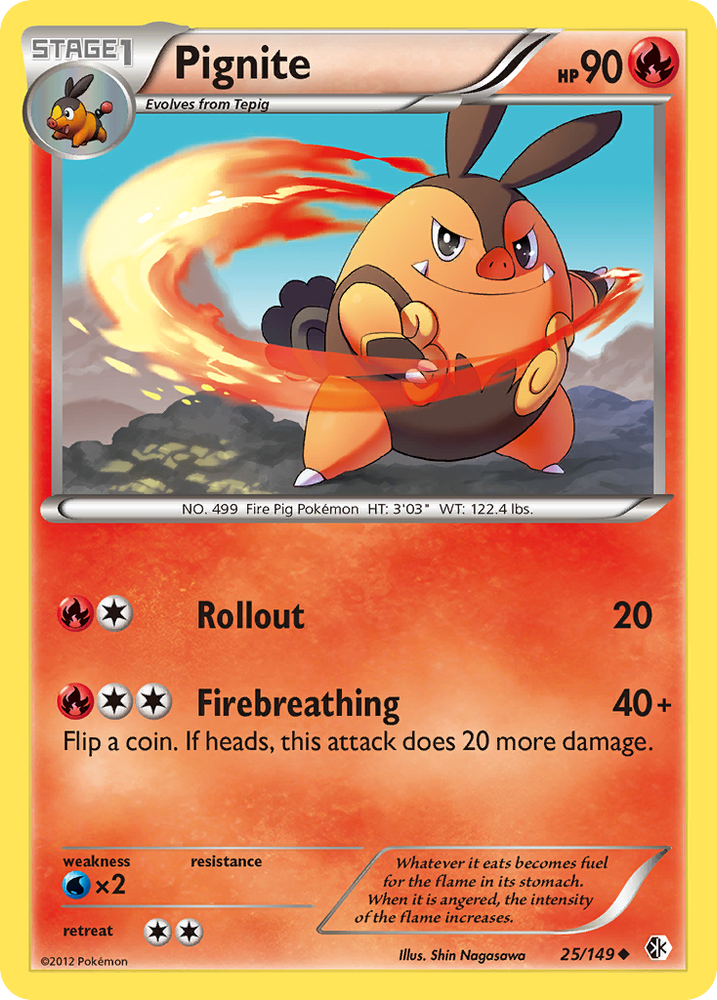 Pignite (25/149) [Black & White: Boundaries Crossed] Pokémon