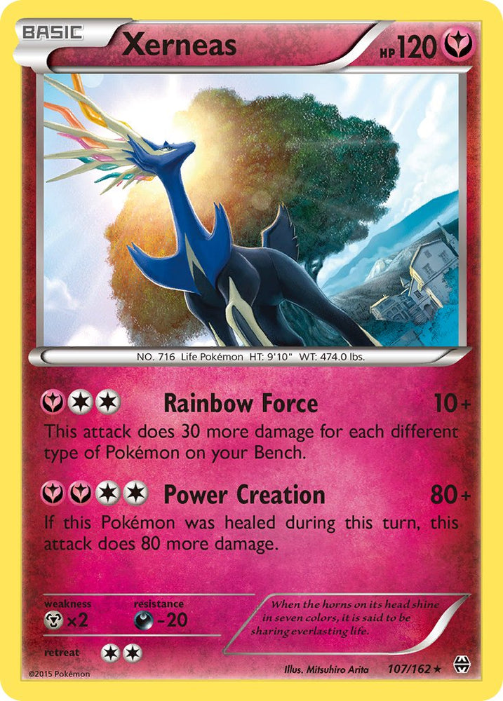 Xerneas (107/162) (Cosmos Holo) (Blister Exclusive) [XY: BREAKthrough] Pokémon