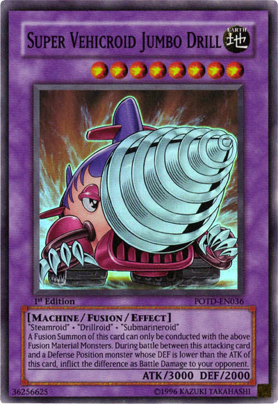 Super Vehicroid Jumbo Drill [POTD-EN036] Super Rare Yu-Gi-Oh!